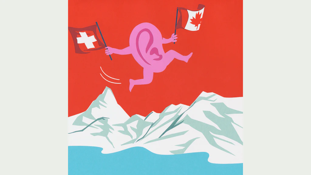 Illustration podcast "From the Alps to the Rockies"